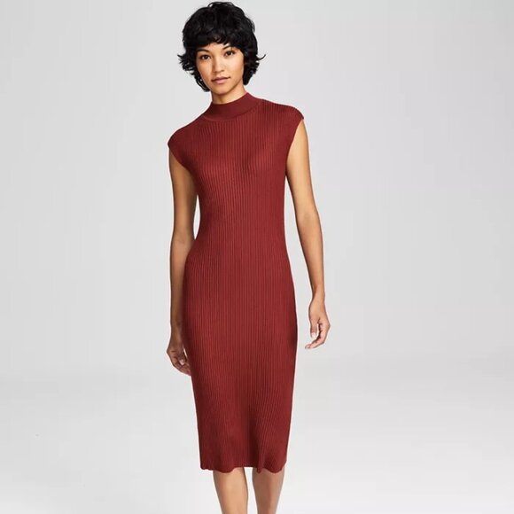 BRAND NEW rust colored sweaterdress size S - Picture 1 of 1